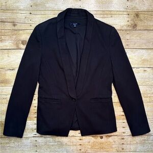 Madewell Duskfall Drape One Button Black Blazer